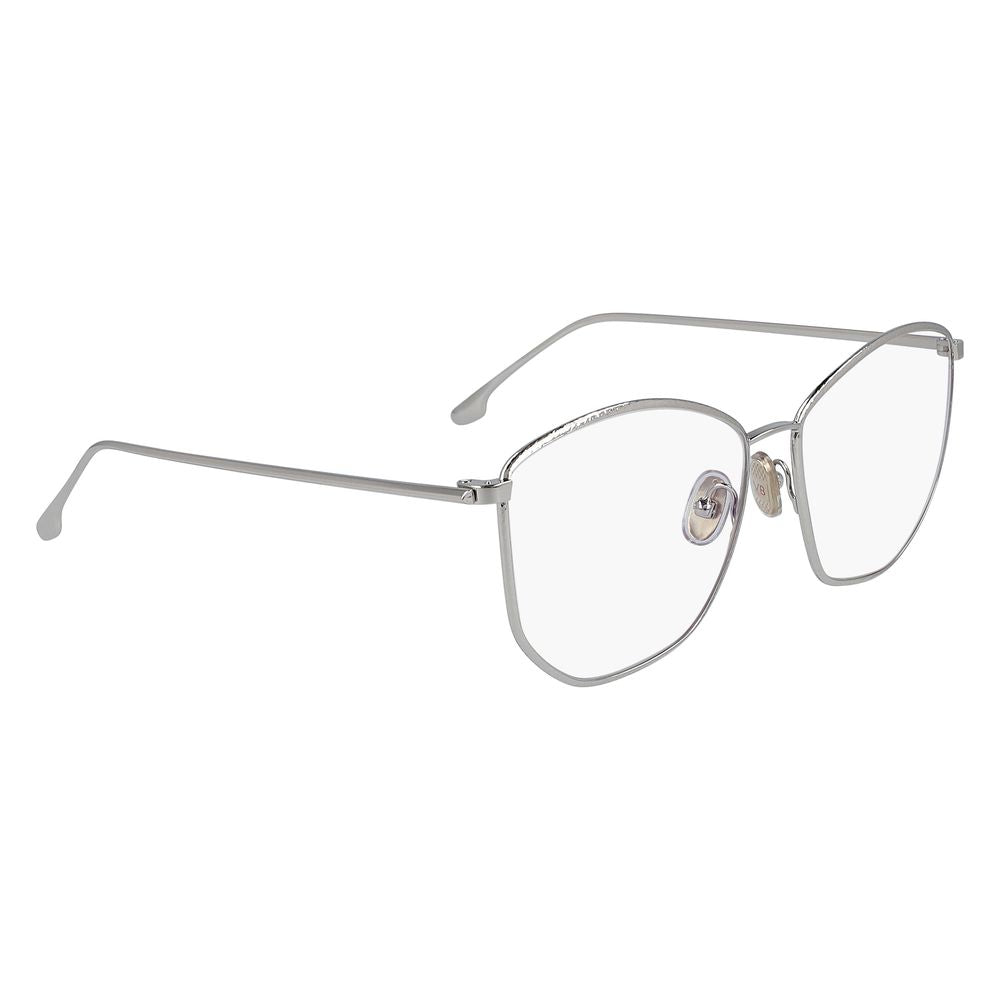 Victoria Beckham Gray Metal Glasses Frames Victoria Beckham