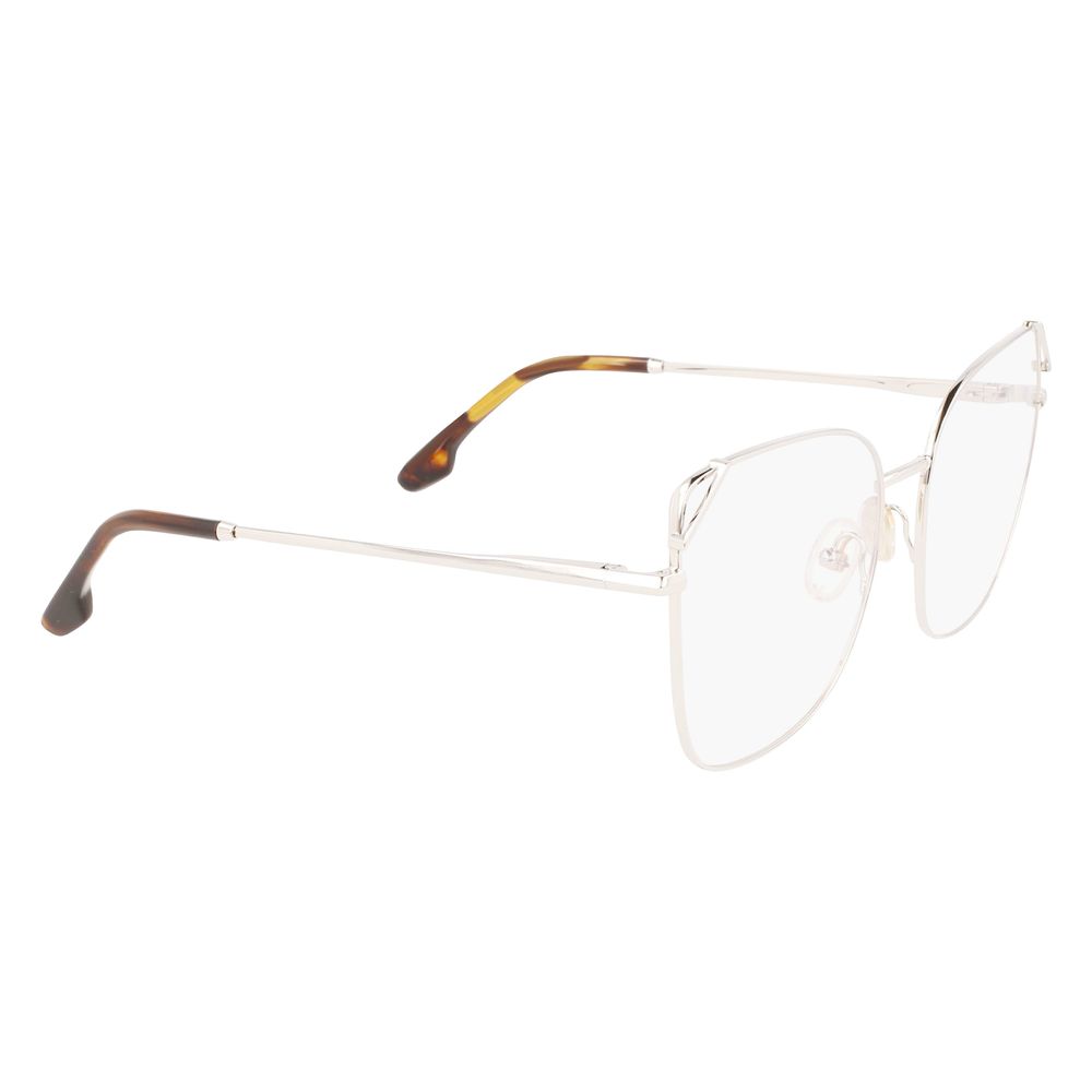 Victoria Beckham Gray Metal Glasses Frames Victoria Beckham
