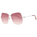 Max Mara gold metal sunglasses with sleek frame and tinted lenses, stylish accessory for sun protection.