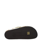Beige leather slippers by Valentino Garavani, stylish and comfortable footwear with a sleek design and subtle branding.