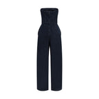 Agolde Blue Cotton Jumpsuit