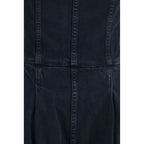 Agolde Blue Cotton Jumpsuit