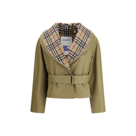 Burberry Beige Cotton Full-Length Jacket Burberry