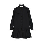 BLANCA VITA Black Elastane Casual Dress