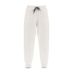 Brunello Cucinelli White Cashmere Athletic Pants