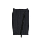 Brunello Cucinelli Gray Virgin Wool Midi Skirt