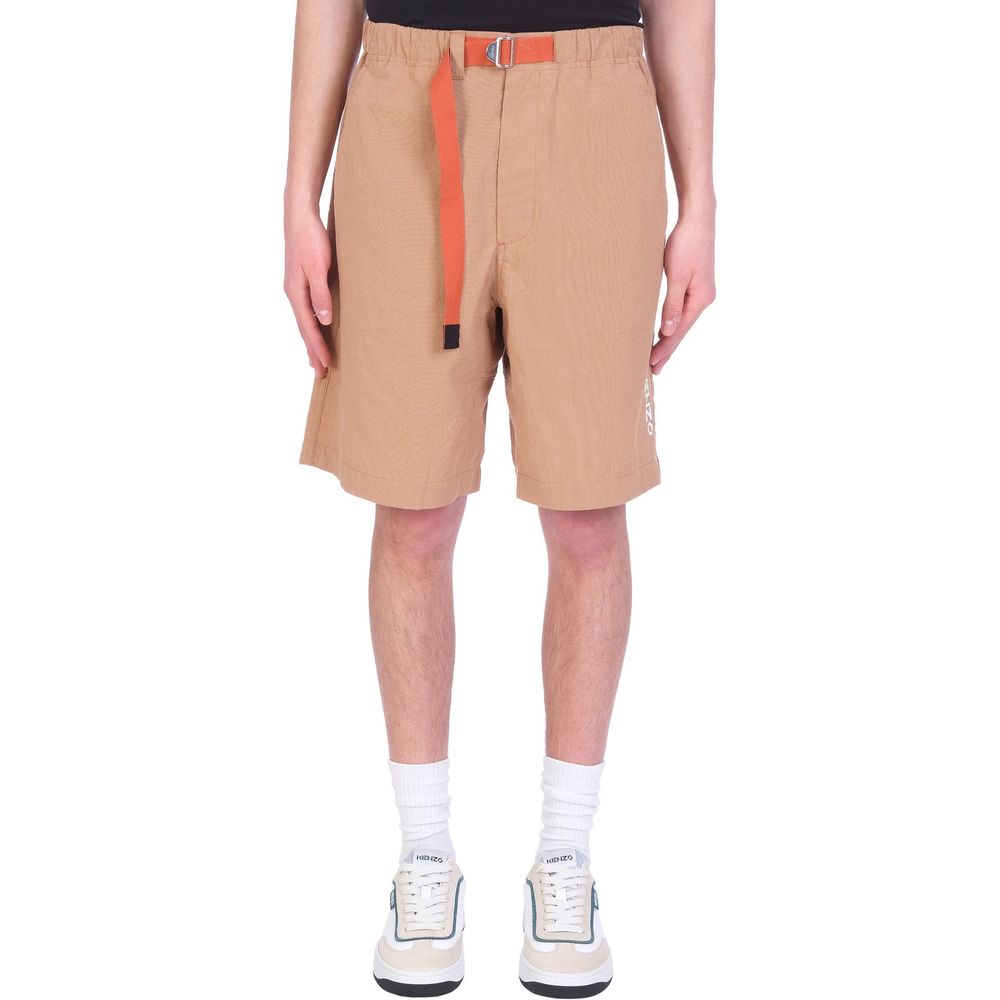Kenzo Brown Cotton Bermuda Shorts Kenzo