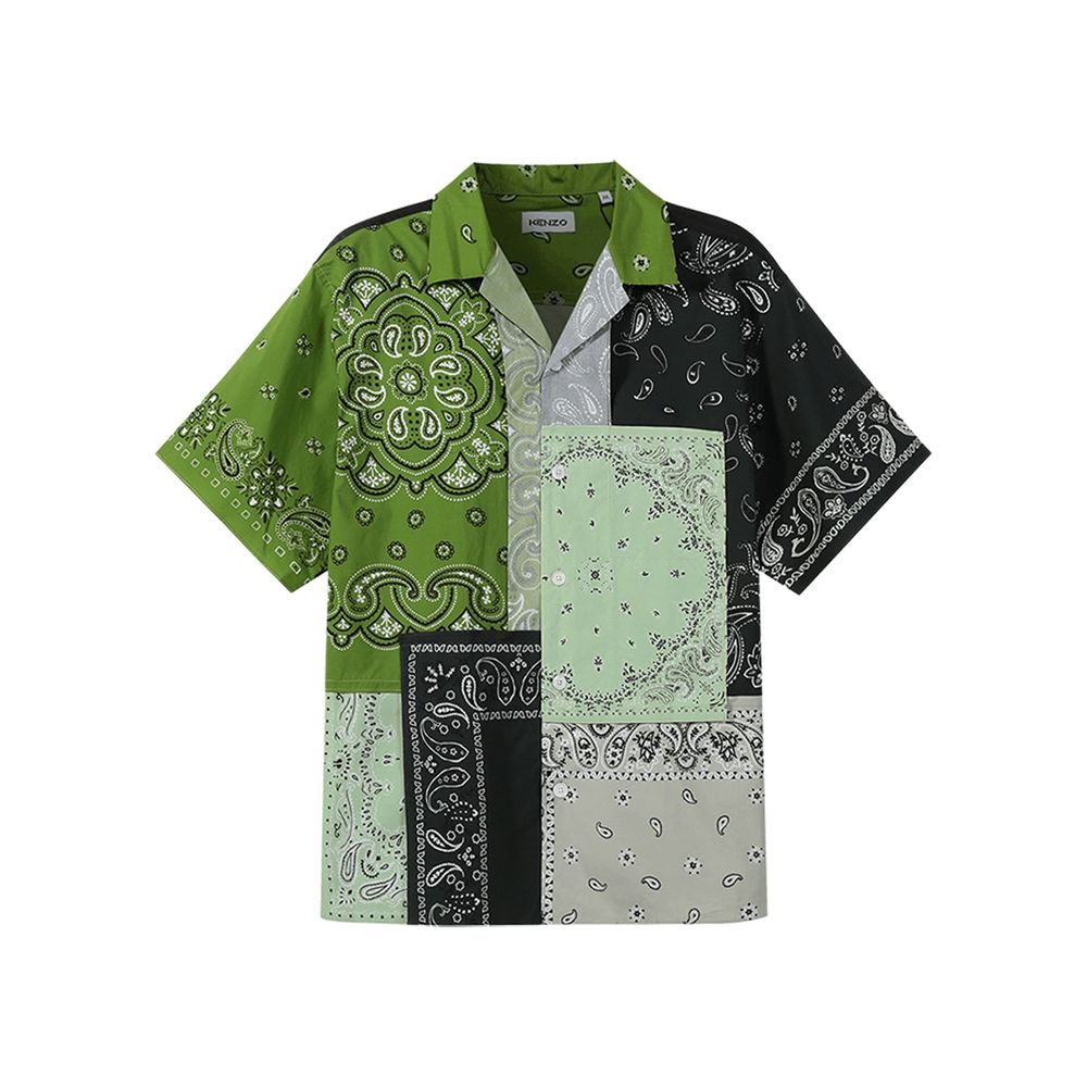 Kenzo Bicolor Cotton Shortsleeve Shirt Kenzo