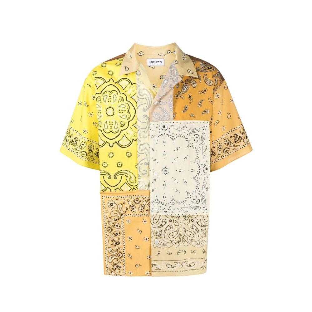 Kenzo Bicolor Cotton Pattern Shirt Kenzo