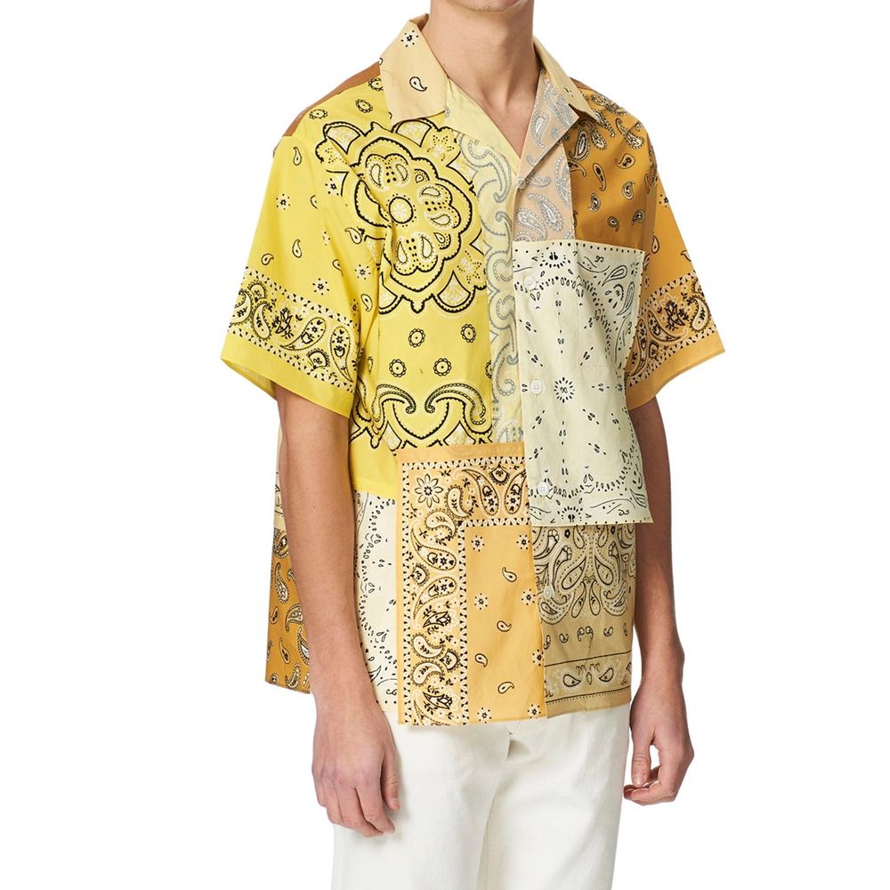 Kenzo Bicolor Cotton Pattern Shirt Kenzo