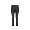 Black cotton skinny jeans by Dsquared² with classic five-pocket design and slim fit, displayed on a model.