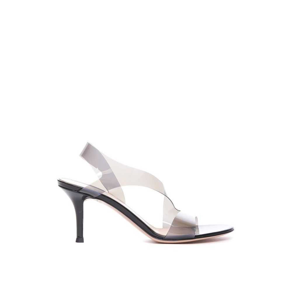 Gianvito Rossi Black Rubber Stiletto Heel Sandals Gianvito Rossi