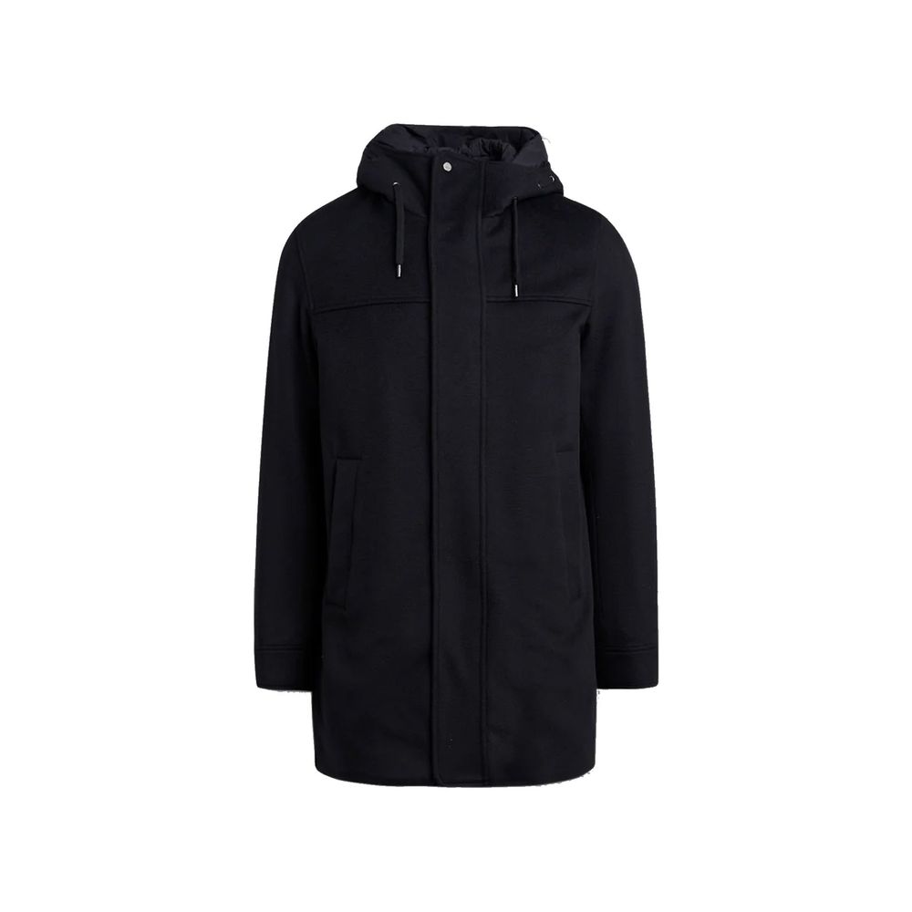 Herno Black Cashmere Coat Herno