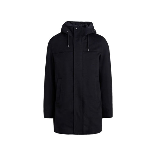 Herno Black Cashmere Coat Herno