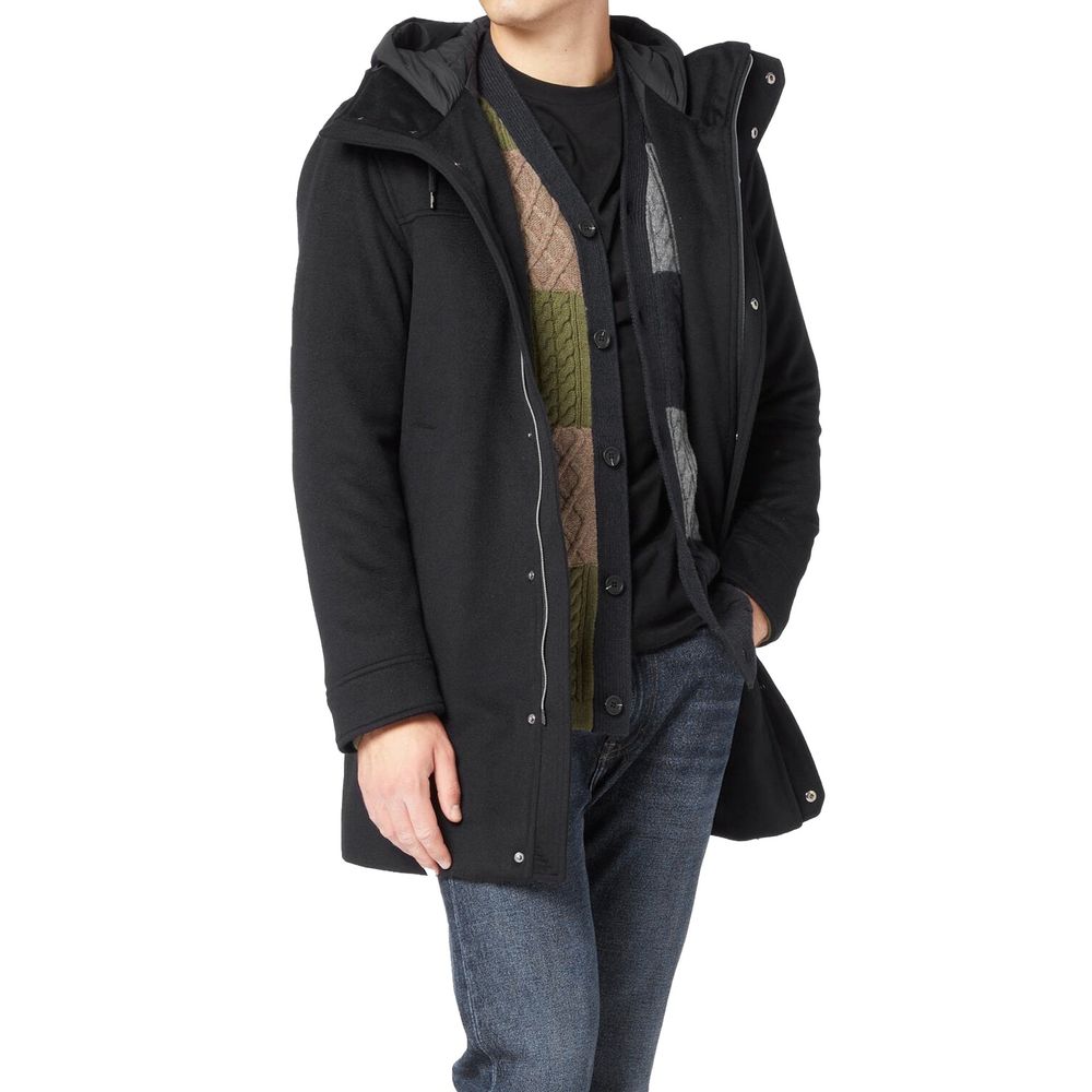 Herno Black Cashmere Coat Herno