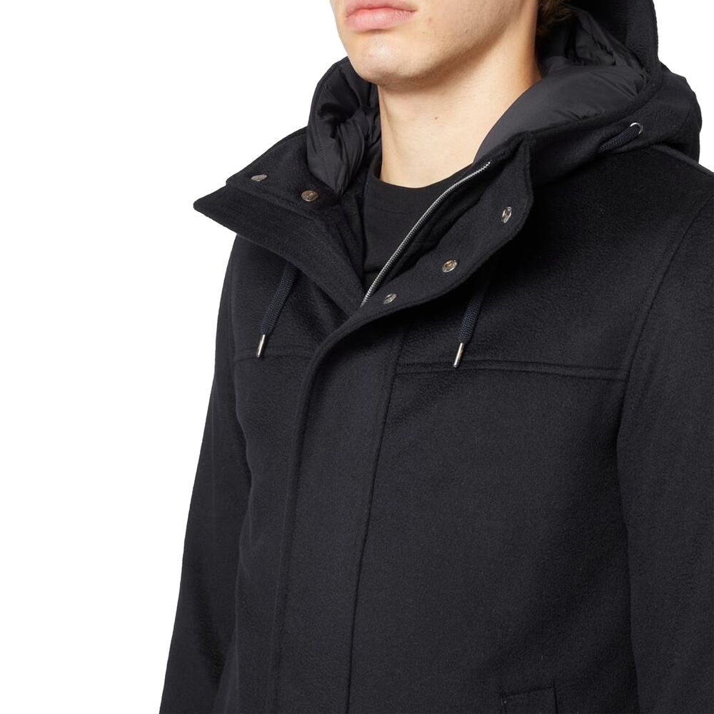 Herno Black Cashmere Coat Herno