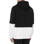 Black Moschino cotton sweatshirt with logo detail, casual fit, and ribbed cuffs, displayed on a neutral background.