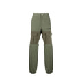 Palm Angels bicolor cotton cargo pants with multiple pockets and relaxed fit, featuring stylish color blocking and casual design.