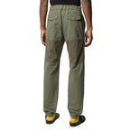 Palm Angels bicolor cotton cargo pants with multiple pockets and relaxed fit, featuring contrasting colors and modern streetwear style.