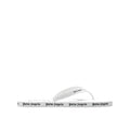Palm Angels white rubber slides with open toe and wide strap, featuring the brand logo, perfect for casual summer wear.