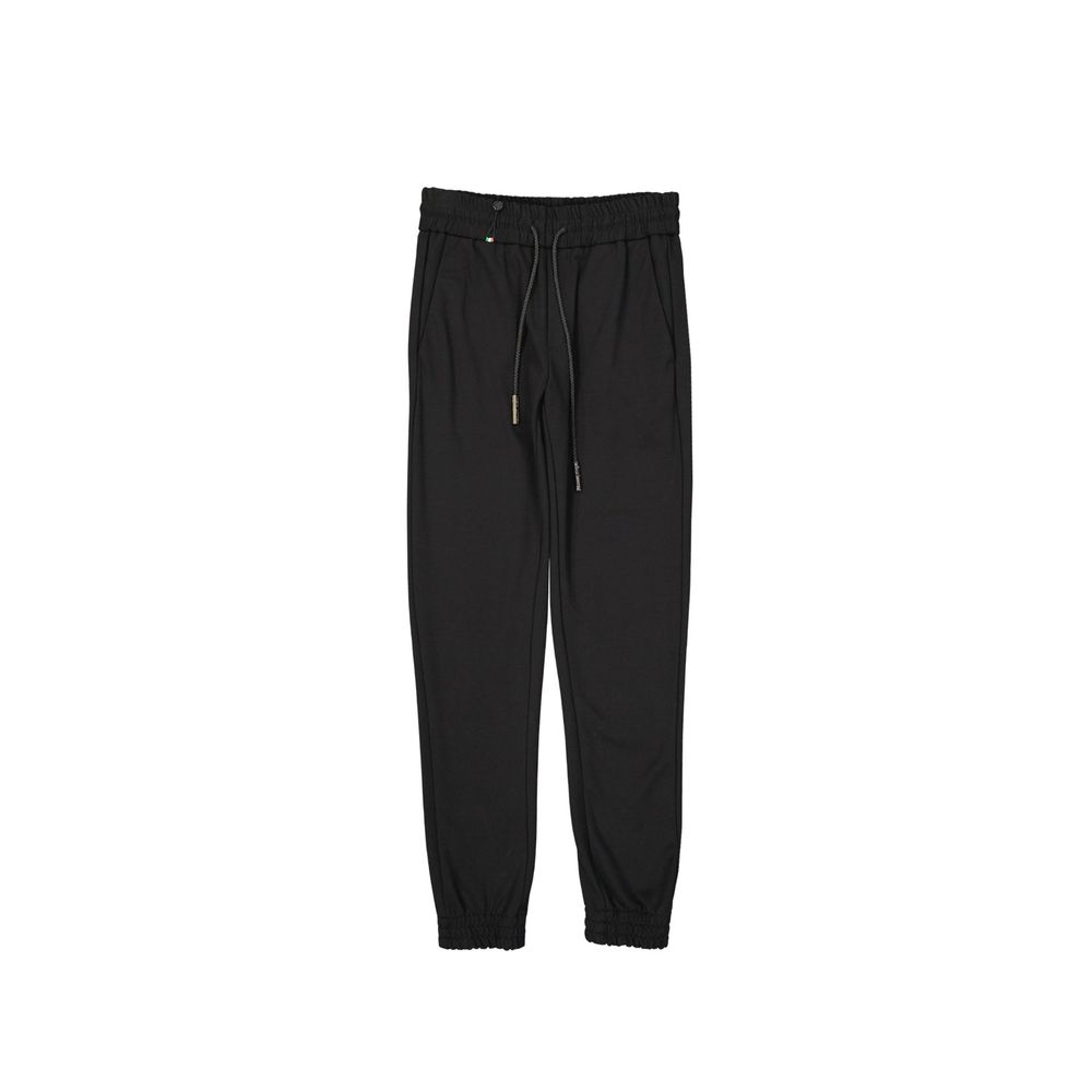 Philipp Plein Black Elastane Joggers Workout Pants