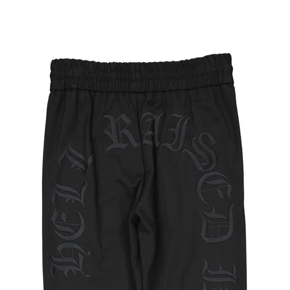 Philipp Plein Black Elastane Joggers Workout Pants
