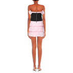 Philosophy di Lorenzo Serafini Multicolor Cotton Cocktail Dress