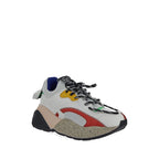 Stella McCartney white vegan leather chunky sneakers with thick soles and stylish design, perfect for casual and trendy outfits.
