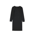 Black Alberta Ferretti cocktail dress made of elastane, featuring a fitted silhouette and elegant design perfect for formal occasions.