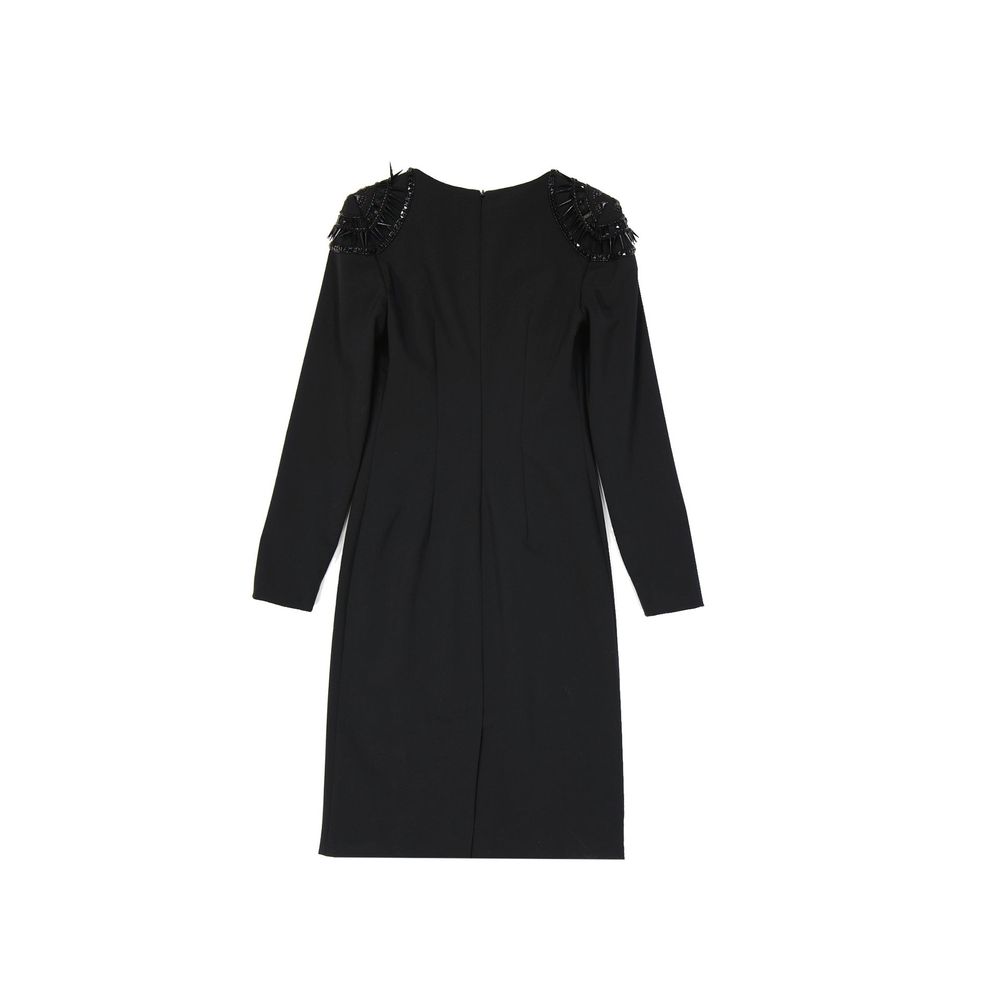 Black Alberta Ferretti cocktail dress made of elastane, featuring a sleek, fitted design suitable for elegant occasions.