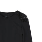 Black Alberta Ferretti cocktail dress made of elastane with a fitted silhouette and elegant design, suitable for formal occasions.