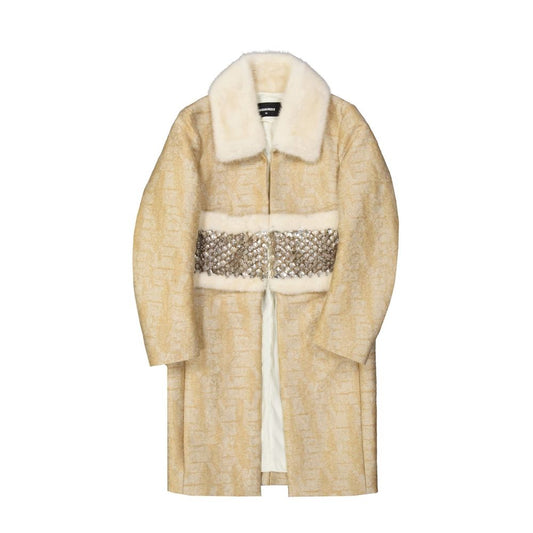 Dsquared² Beige Polyamide Coat Dsquared²