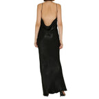 Saint Laurent black acetate casual dress displayed on a mannequin, showcasing a sleek, modern design with clean lines and elegant style.
