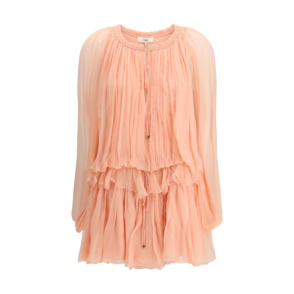Chloé Multicolor Silk Casual Dress