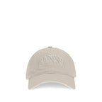 Ganni Beige Cotton Cap (Baseball Hat)