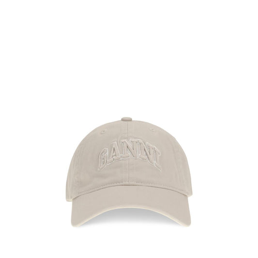 Ganni Beige Cotton Cap Baseball Hat Ganni