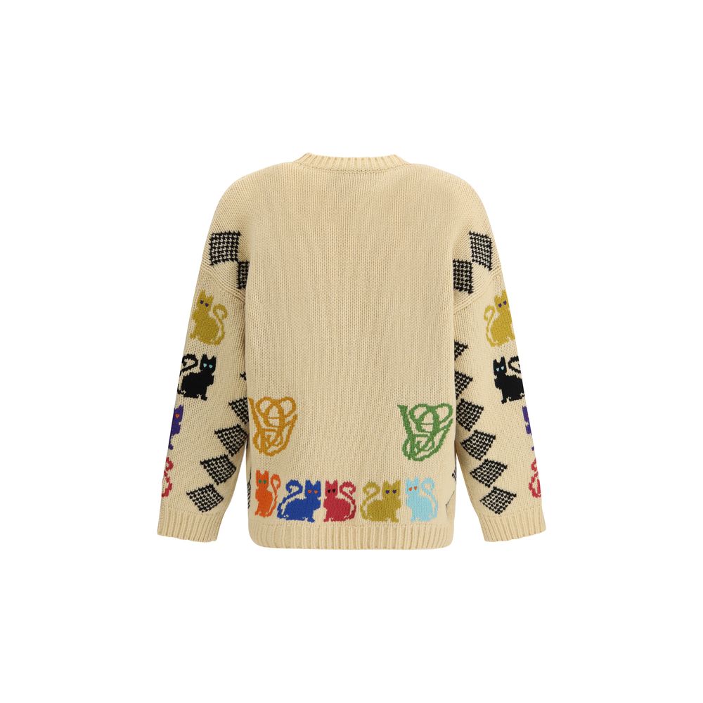 Valentino Garavani multicolor wool cardigan with buttons, featuring a cozy, stylish knit design for casual wear.