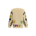 Valentino Garavani multicolor wool cardigan with buttons, featuring a cozy, stylish knit design for casual wear.
