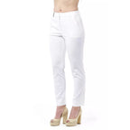 Peserico White Cotton Pants Peserico