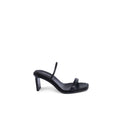 Calvin Klein Black Leather Stiletto Heel Sandals Calvin Klein