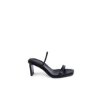 Calvin Klein Black Leather Stiletto Heel Sandals Calvin Klein