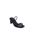 Calvin Klein Black Leather Stiletto Heel Sandals Calvin Klein