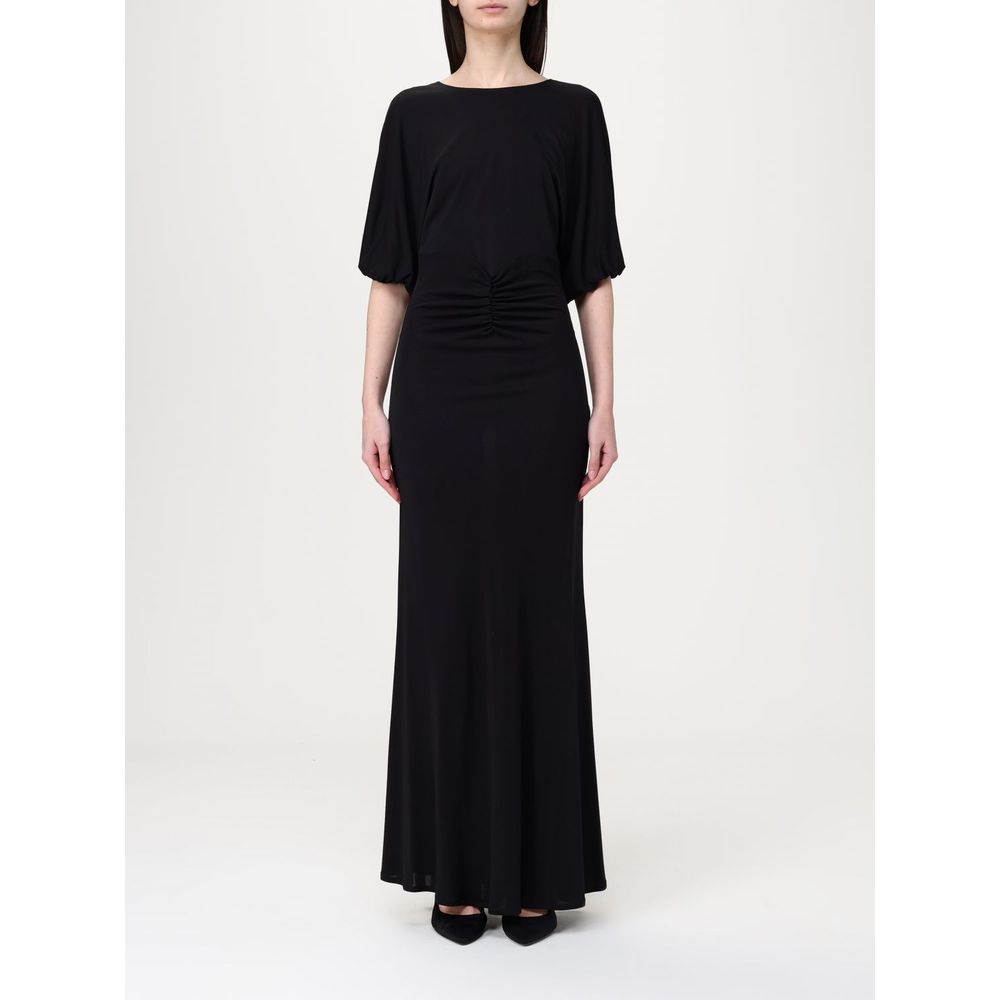 Twinset Black Elastane Casual Dress Twinset