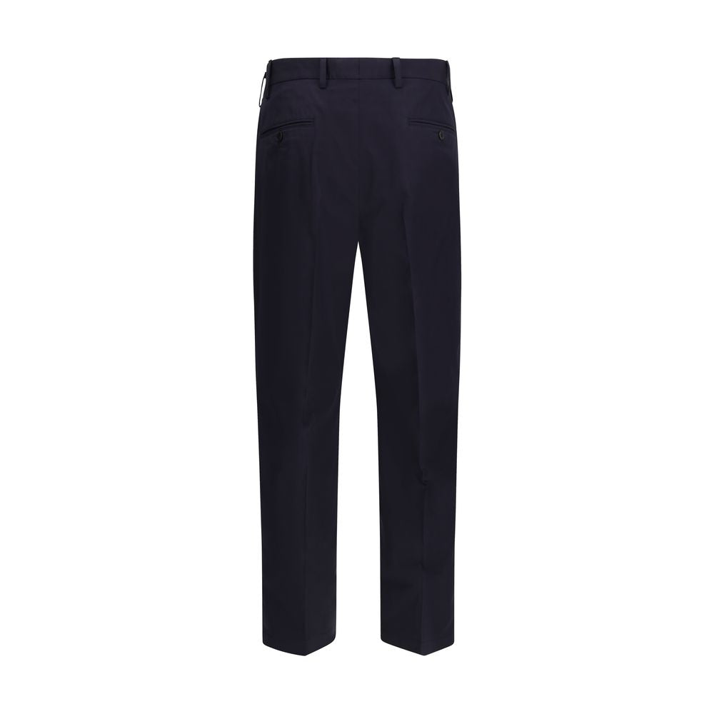 Prada Blue Cotton Casual Pants Prada
