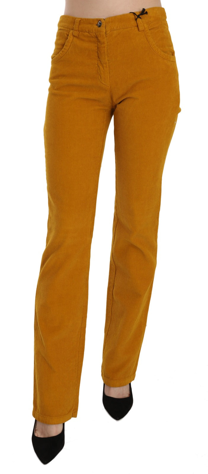 Costume National Orange High Waist Straight Trouser Pants Costume National