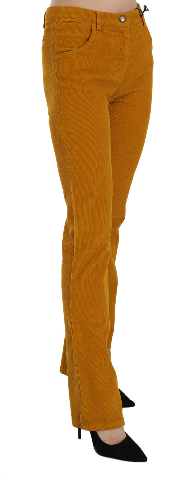Costume National Orange High Waist Straight Trouser Pants Costume National