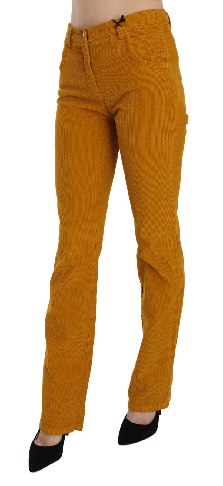Costume National Orange High Waist Straight Trouser Pants Costume National