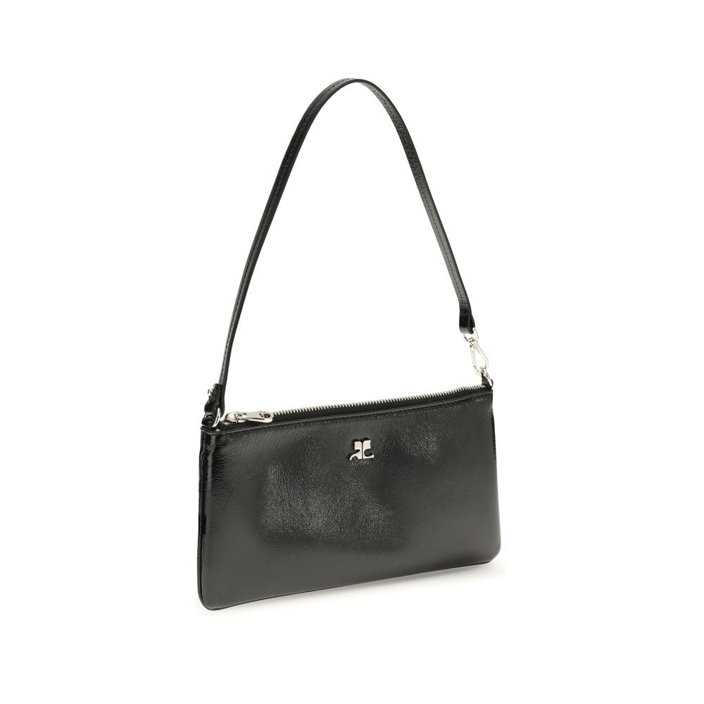 Courrèges Black Cowhide Shoulder Bag Courrèges