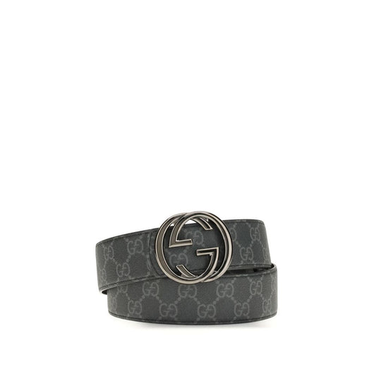Gucci Black Calf Leather Bos Taurus Regular Belt