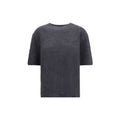 Lisa Yang Grey Cashmere Short Sleeve Sweater Lisa Yang